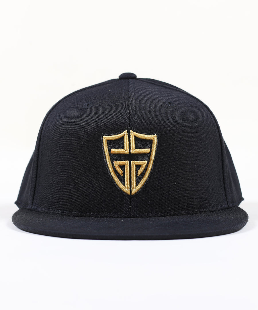 Shield Fitted Hat - Gold